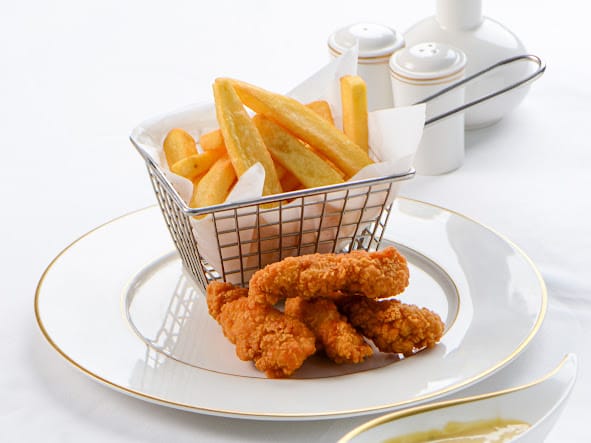 شرائح أصابع الدجاج اللذيذة