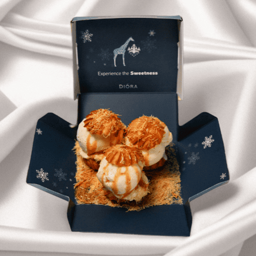 بروفيرولز جولدن بف مع كنافة